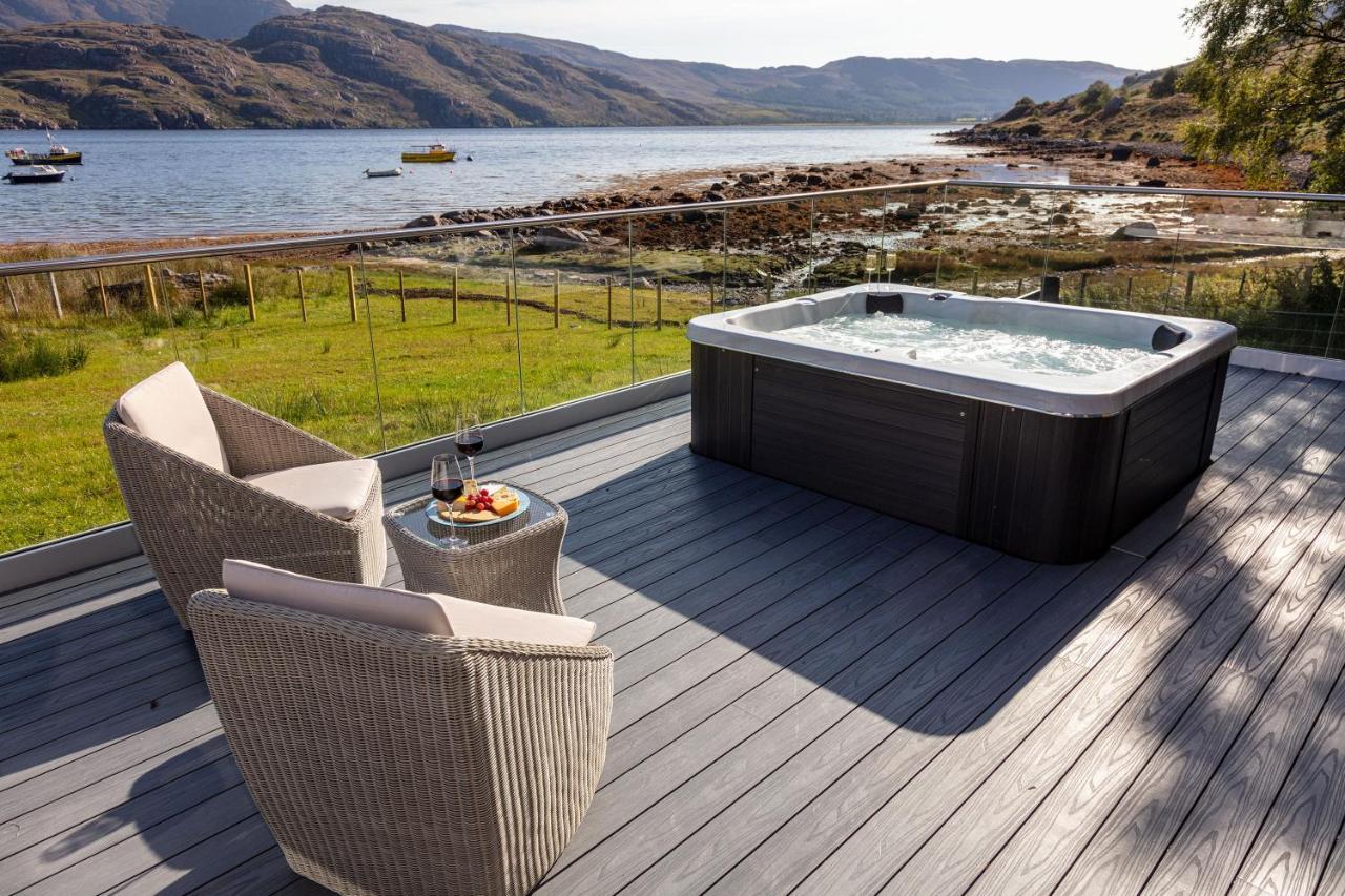 Birches Lodge With Hot Tub Dundonnell المظهر الخارجي الصورة